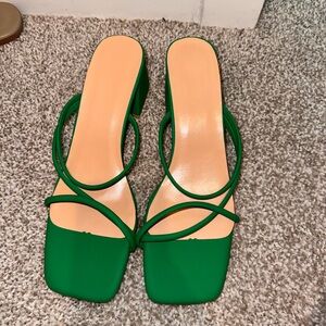 Green heels Shein